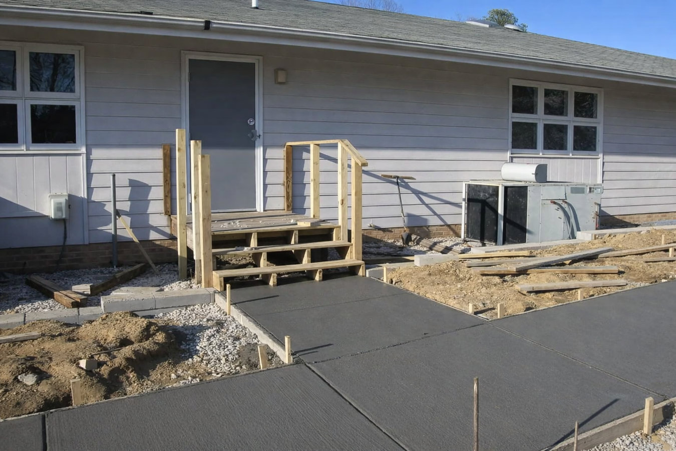 Concrete sidewalk building in Abilene, TX